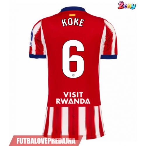 Lacne Ženy Futbalové dres Atletico Madrid Koke #6 2026-27 Krátky Rukáv - Domáci